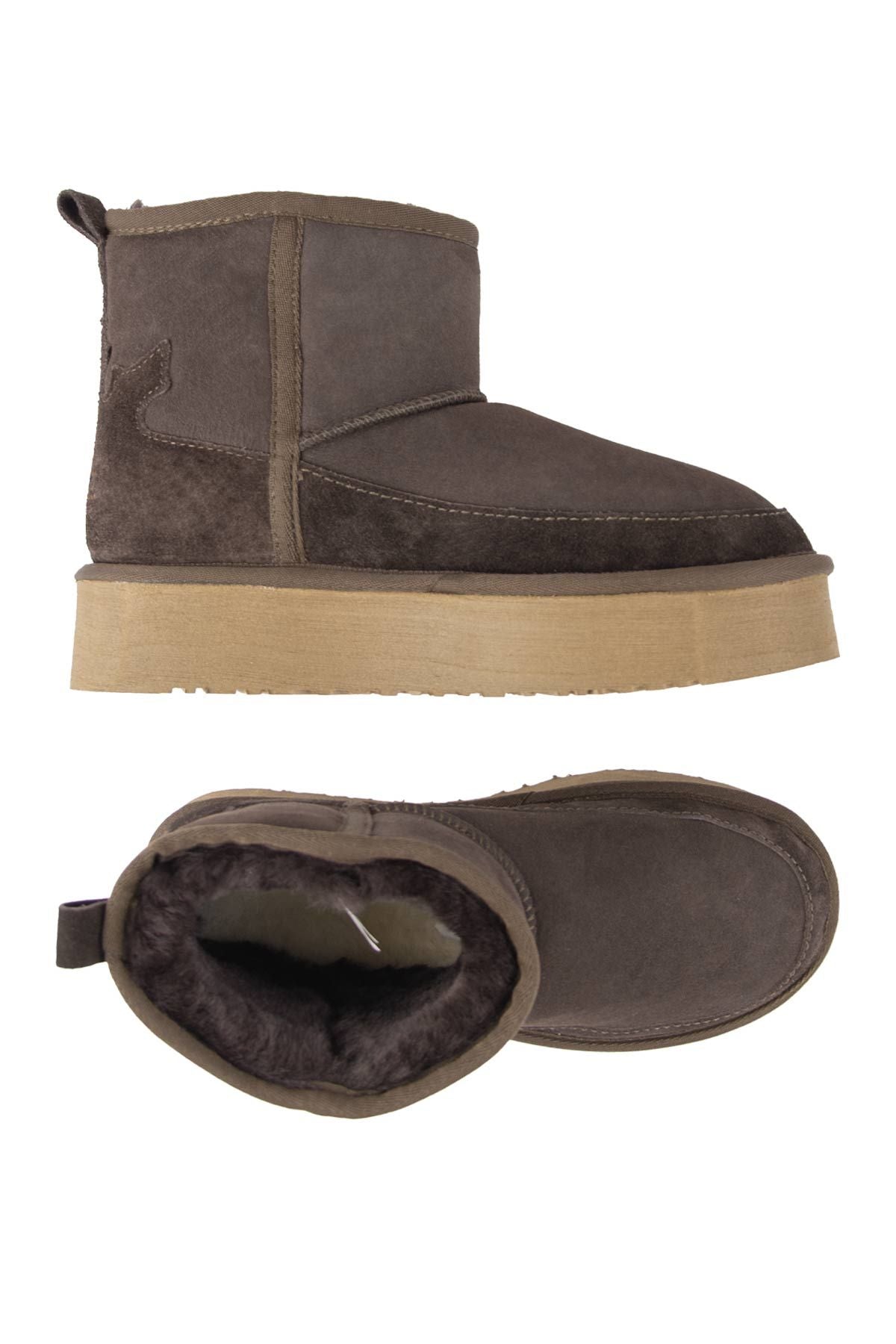 Pegia Lesa Tall Sheepskin Boots 191355  - Choco