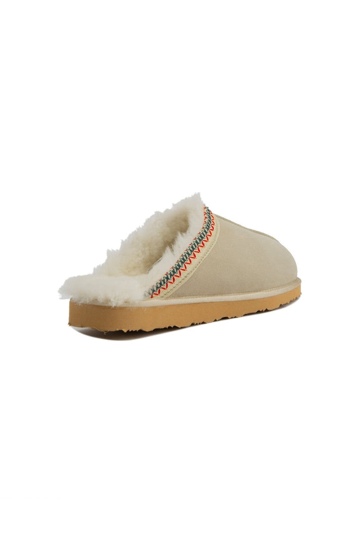 Pegia Embroidered Women's Slippers 191204  - Beige