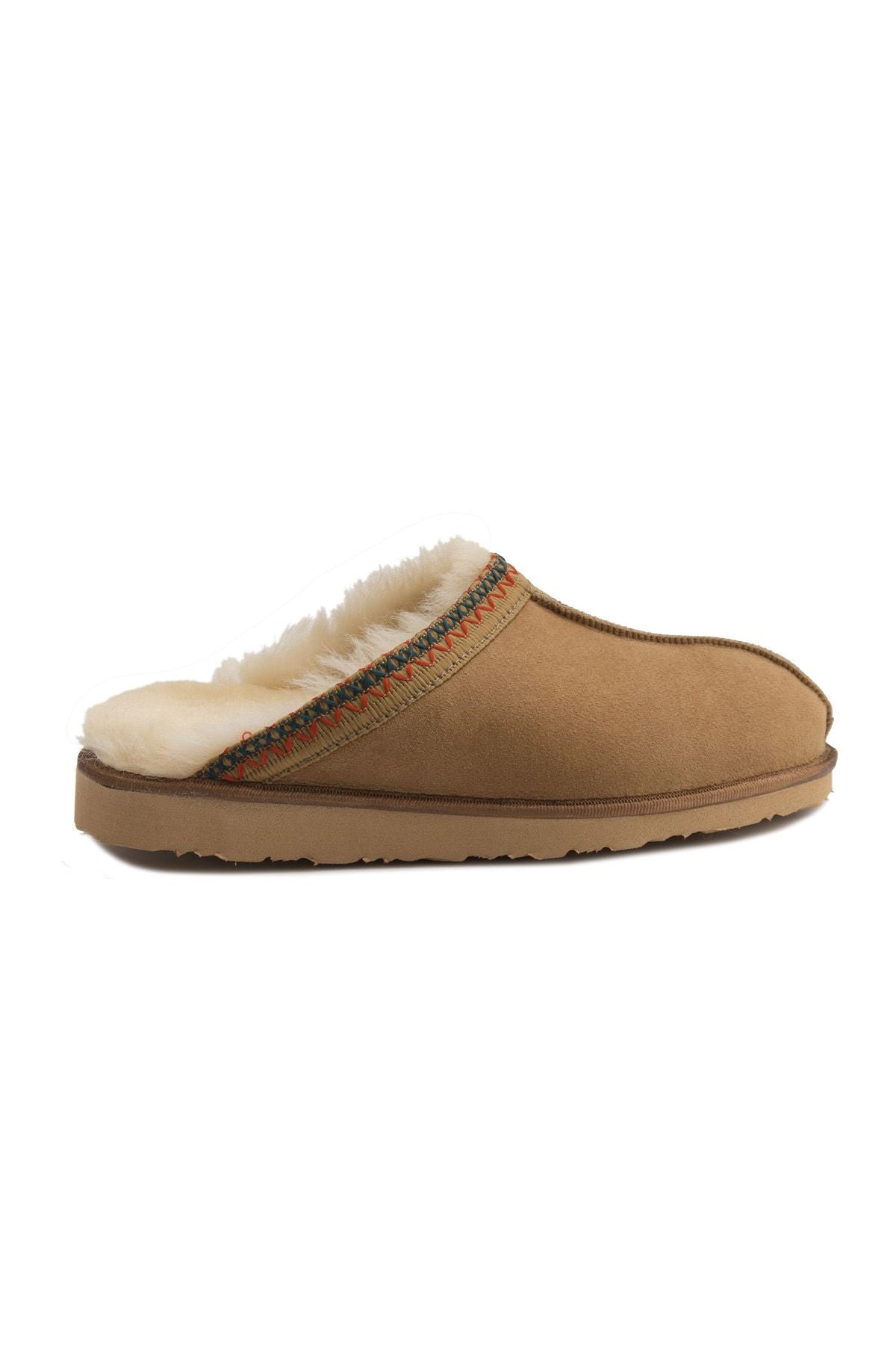 Pegia Embroidered Women's Slippers 191204  - Chestnut