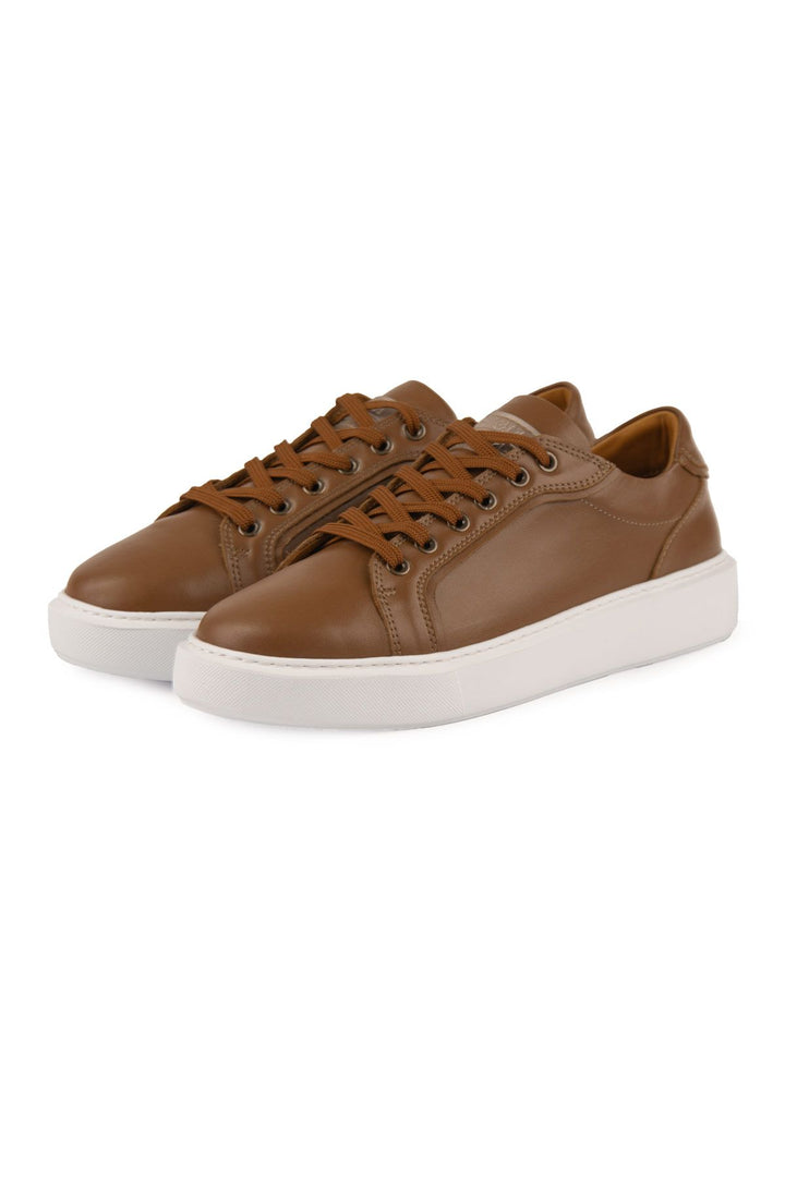 Pegia Star Genuine Leather Sneaker 500970  - Chestnut