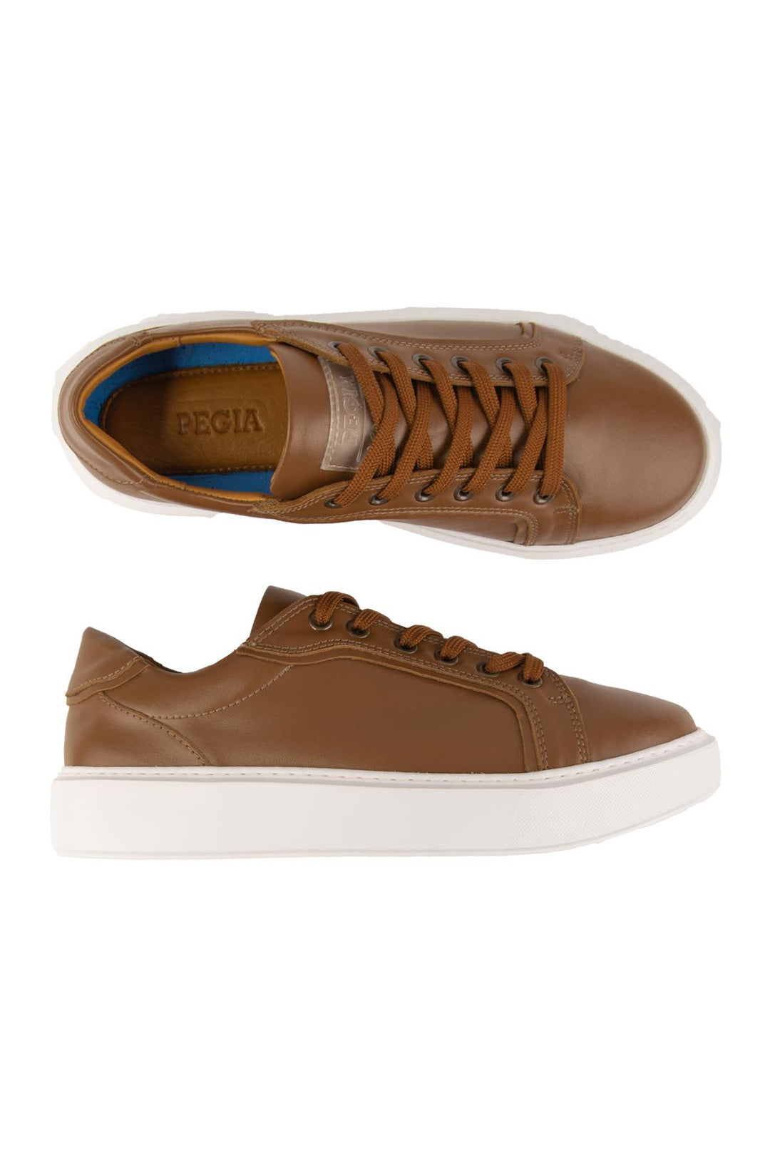Pegia Star Genuine Leather Sneaker 500970  - Chestnut