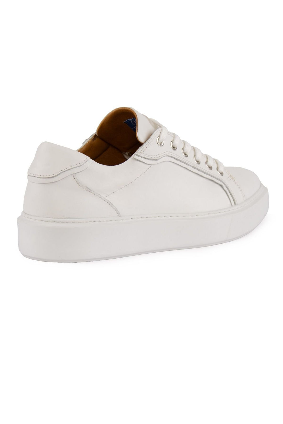 Pegia Star Genuine Leather Sneaker 500970  - White
