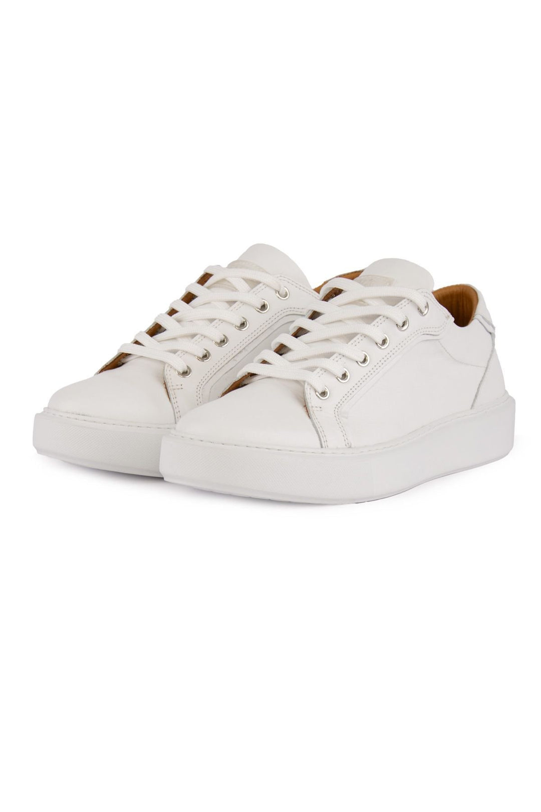 Pegia Star Genuine Leather Sneaker 500970  - White