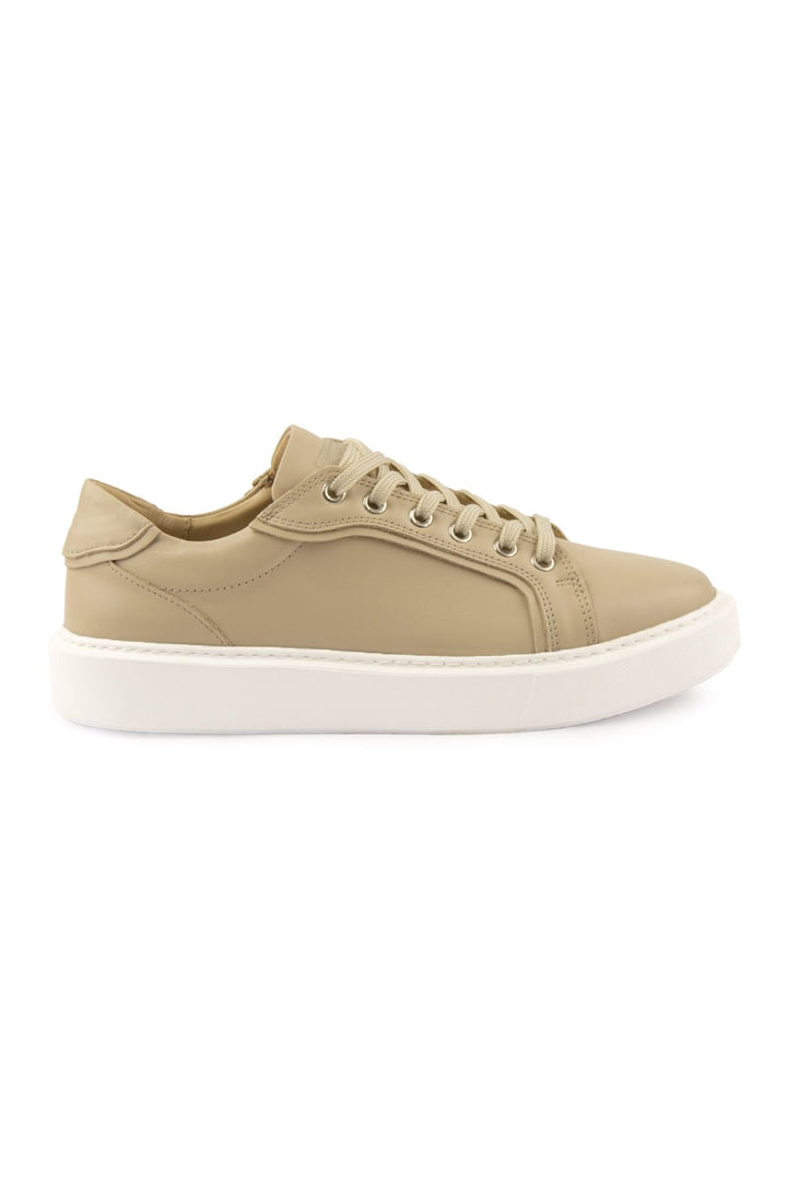 Pegia Star Genuine Leather Sneaker 500970  - Beige