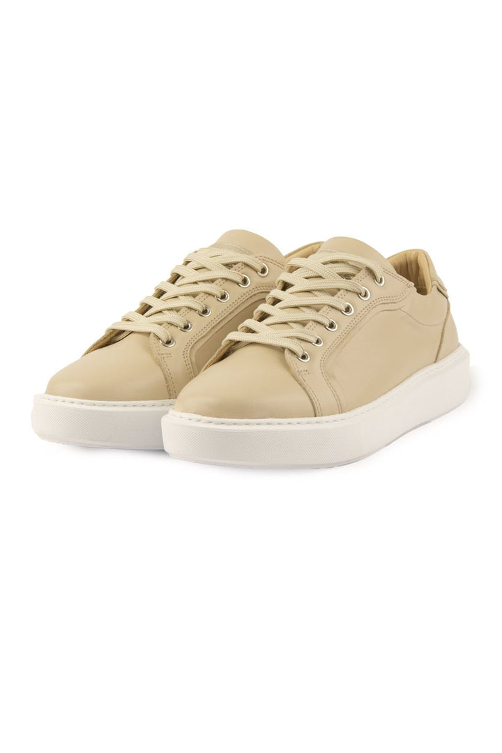 Pegia Star Genuine Leather Sneaker 500970  - Beige