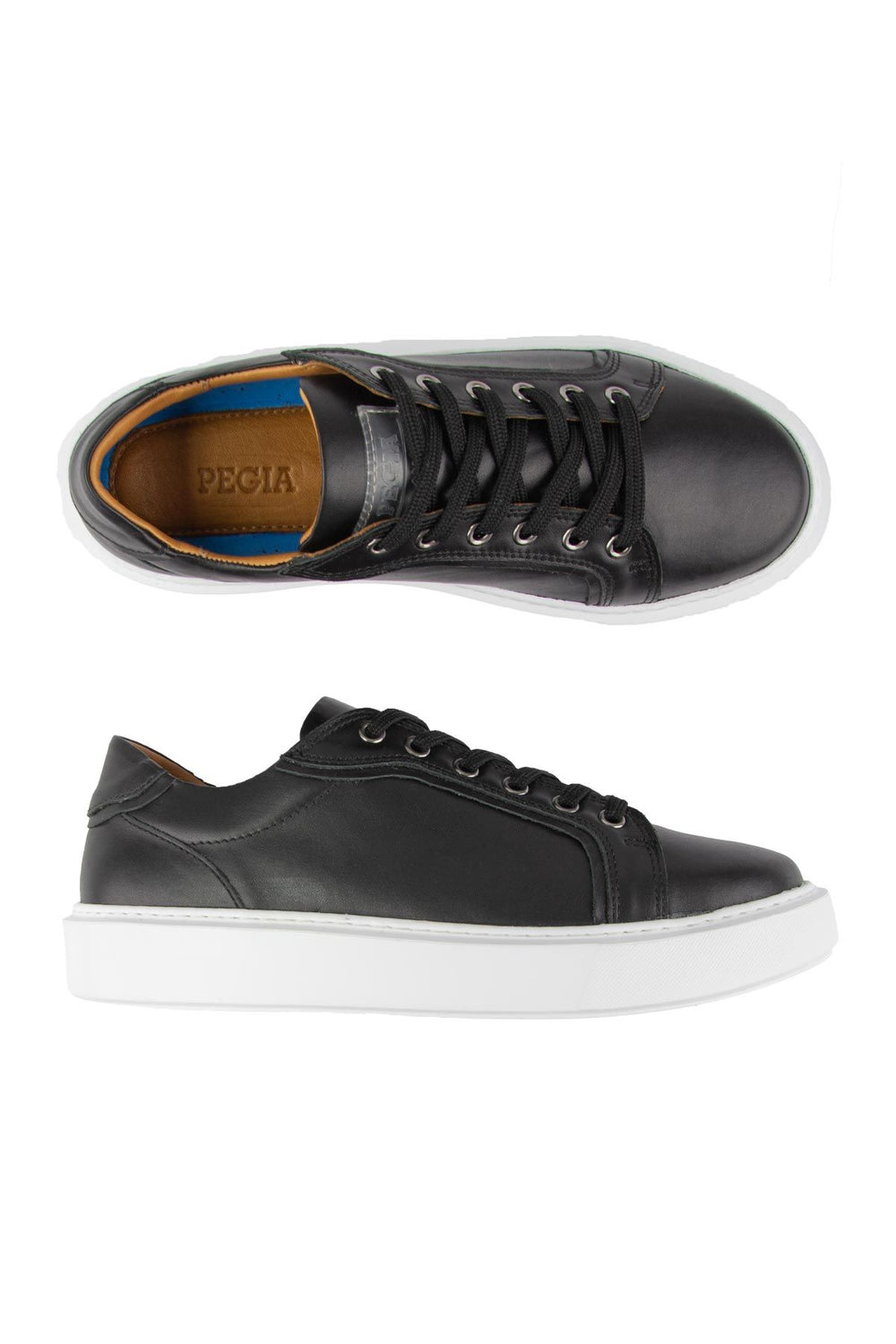 Pegia Star Genuine Leather Sneaker 500970  - Black