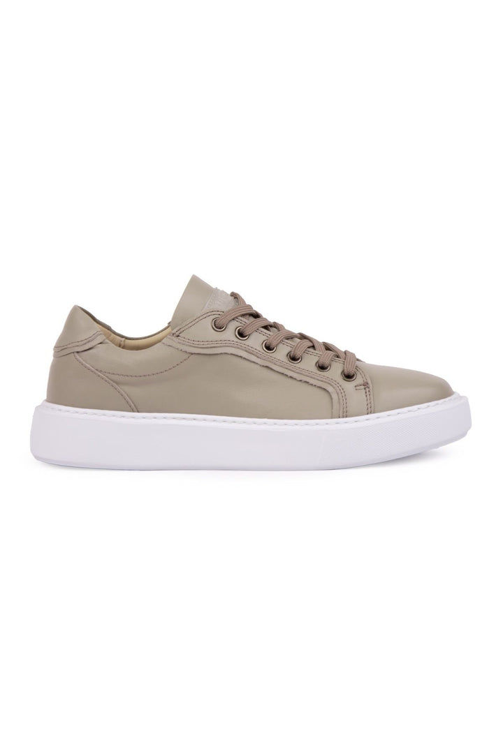 Pegia Star Genuine Leather Sneaker 500970  - Beige