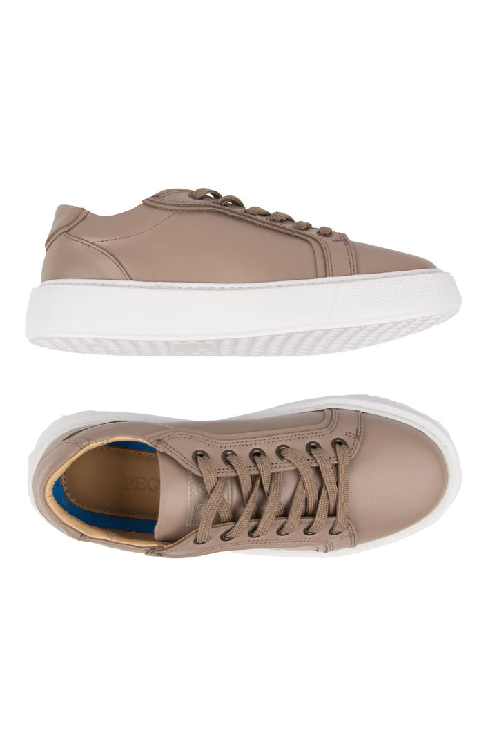 Pegia Star Genuine Leather Sneaker 500970  - Latte