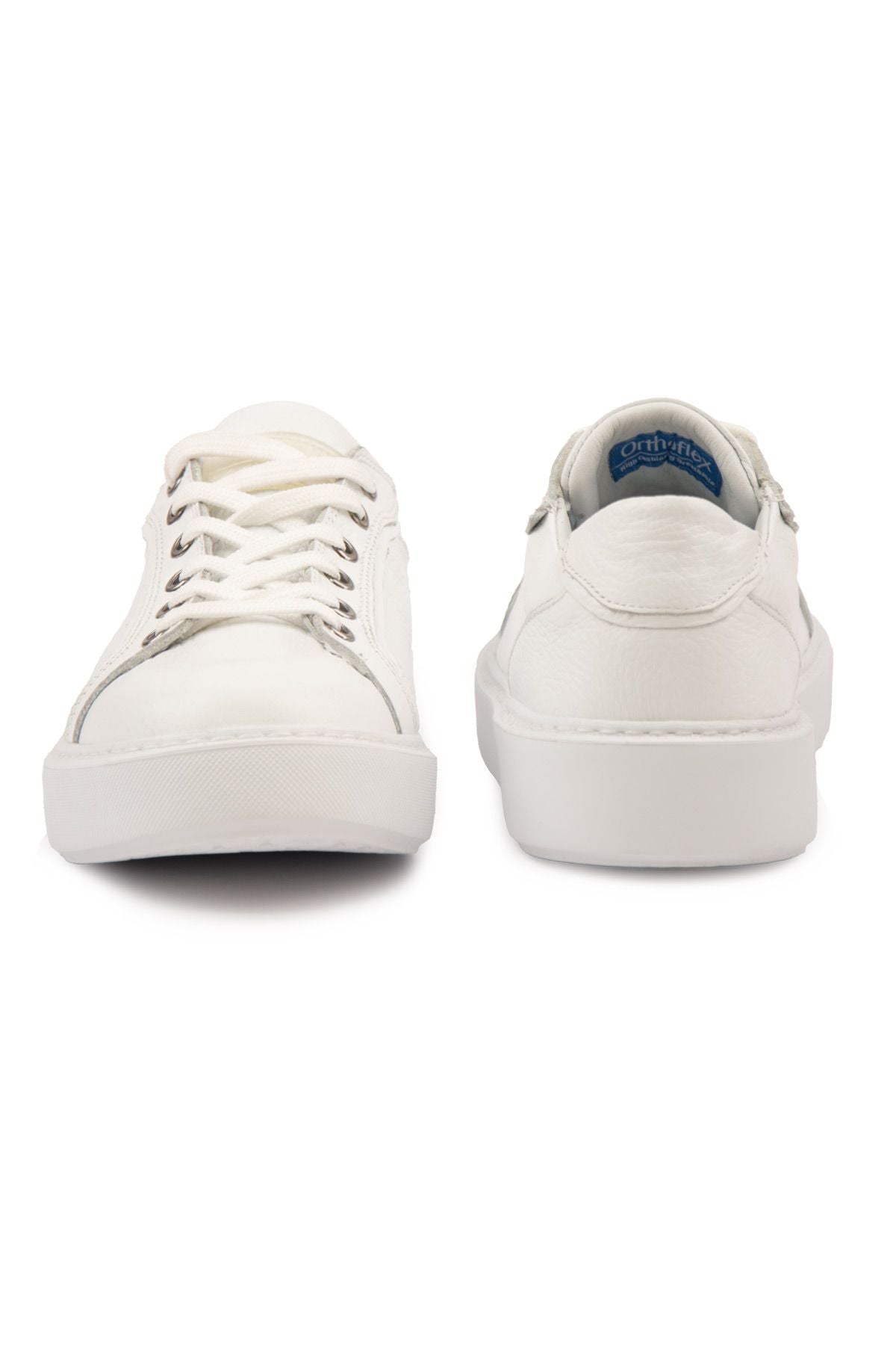 Pegia Genuine Floater Leather Sneakers 500973  - White