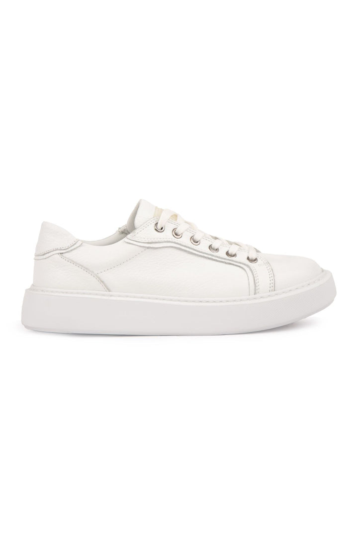 Pegia Genuine Floater Leather Sneakers 500973  - White