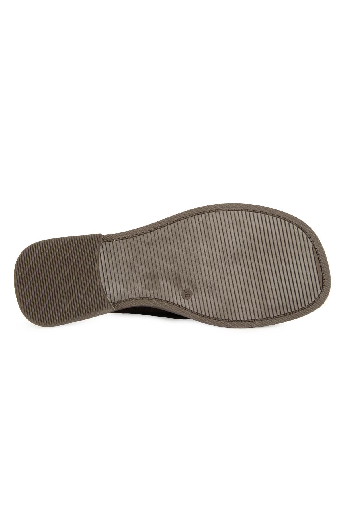 Pegia Genuine Suede Crossband Women's Sandal DG6080  - Choco