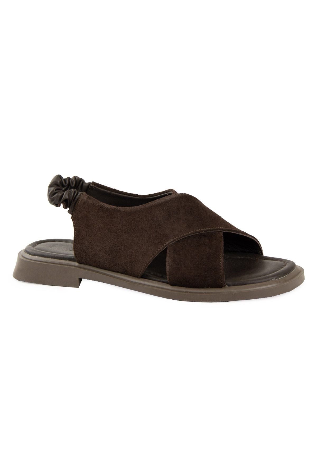 Pegia Genuine Suede Crossband Women's Sandal DG6080  - Choco