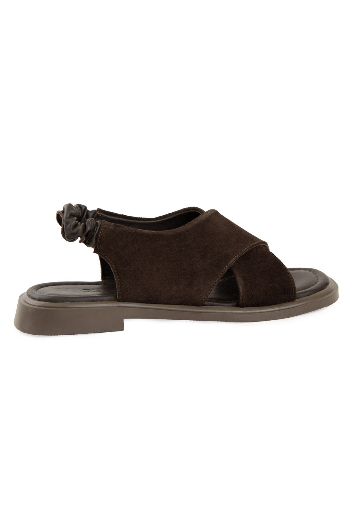 Pegia Genuine Suede Crossband Women's Sandal DG6080  - Choco
