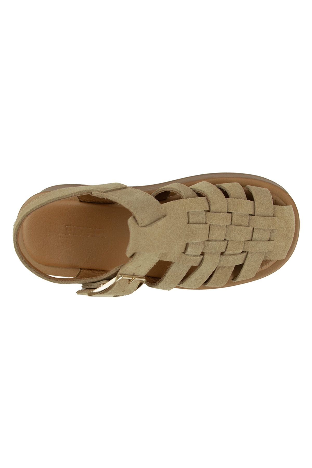 Pegia Genuine Suede Woven Women's Sandal DG6095  - Latte