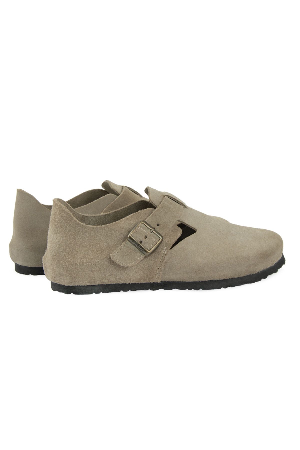 Pegia Women's Suede Buckle Shoes 215561  - Beige