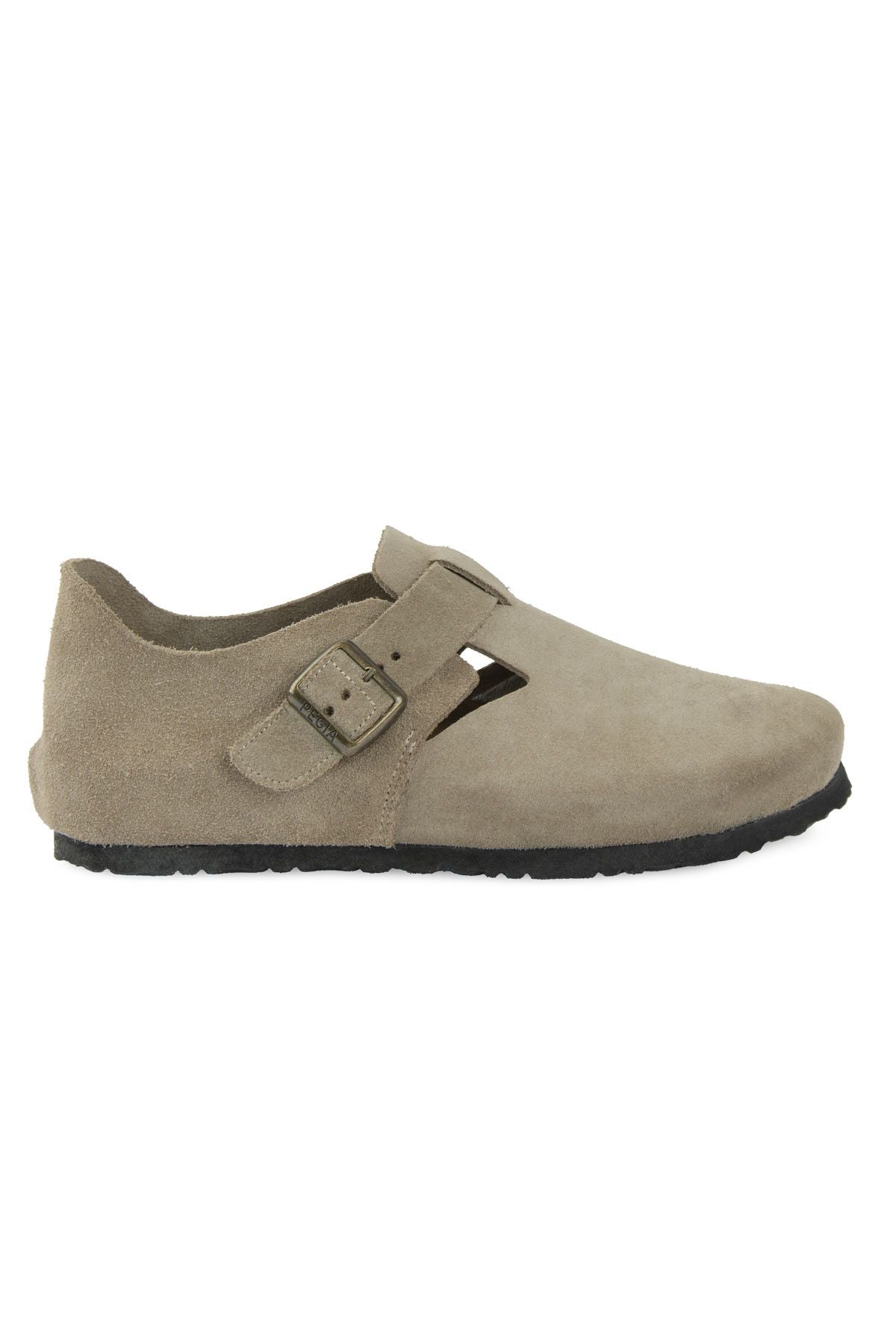 Pegia Women's Suede Buckle Shoes 215561  - Beige
