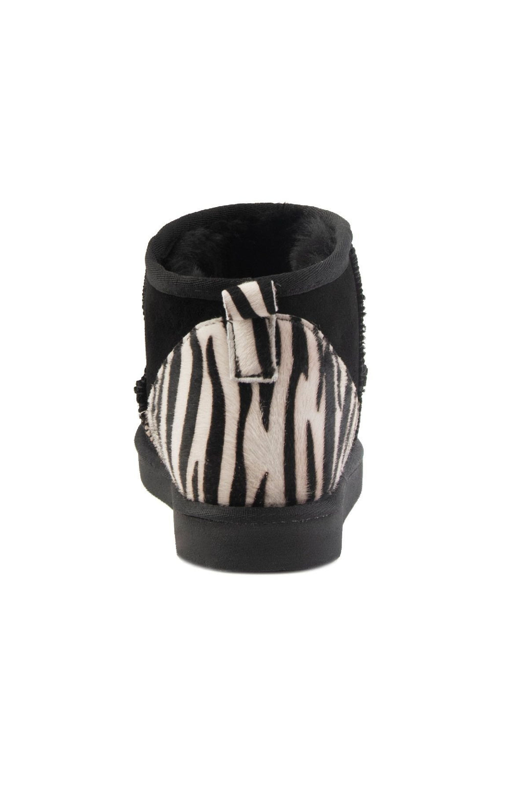 Pegia Heel Detailed Sheepskin Mini Boots 191142  - Ivory