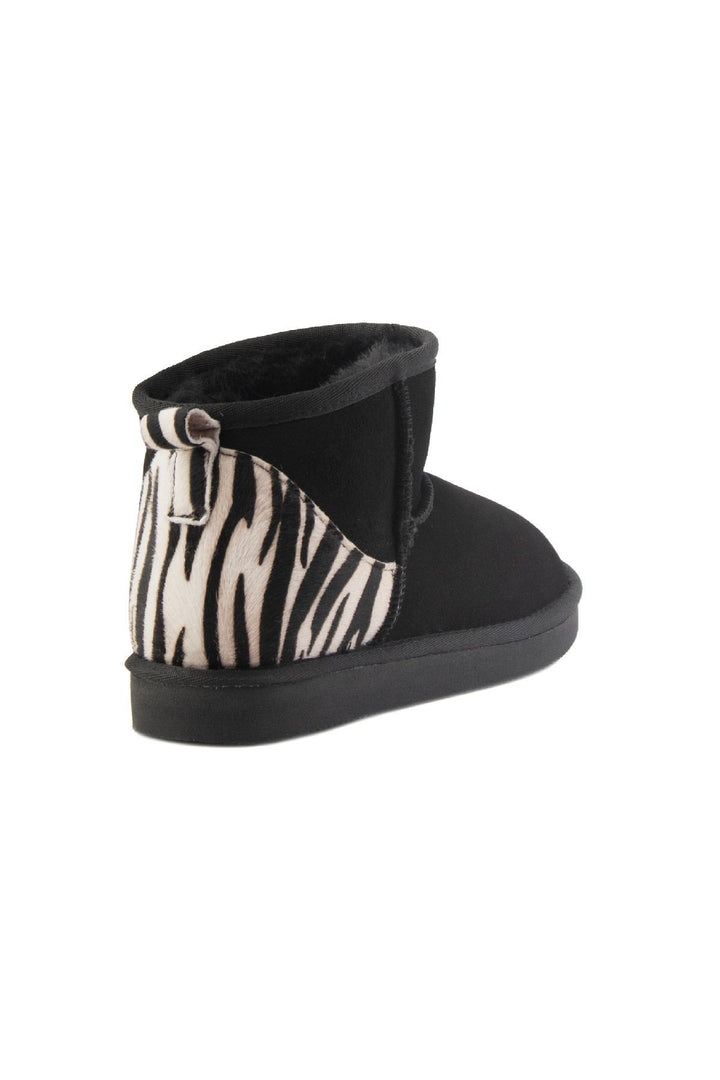 Pegia Heel Detailed Sheepskin Mini Boots 191142  - Ivory