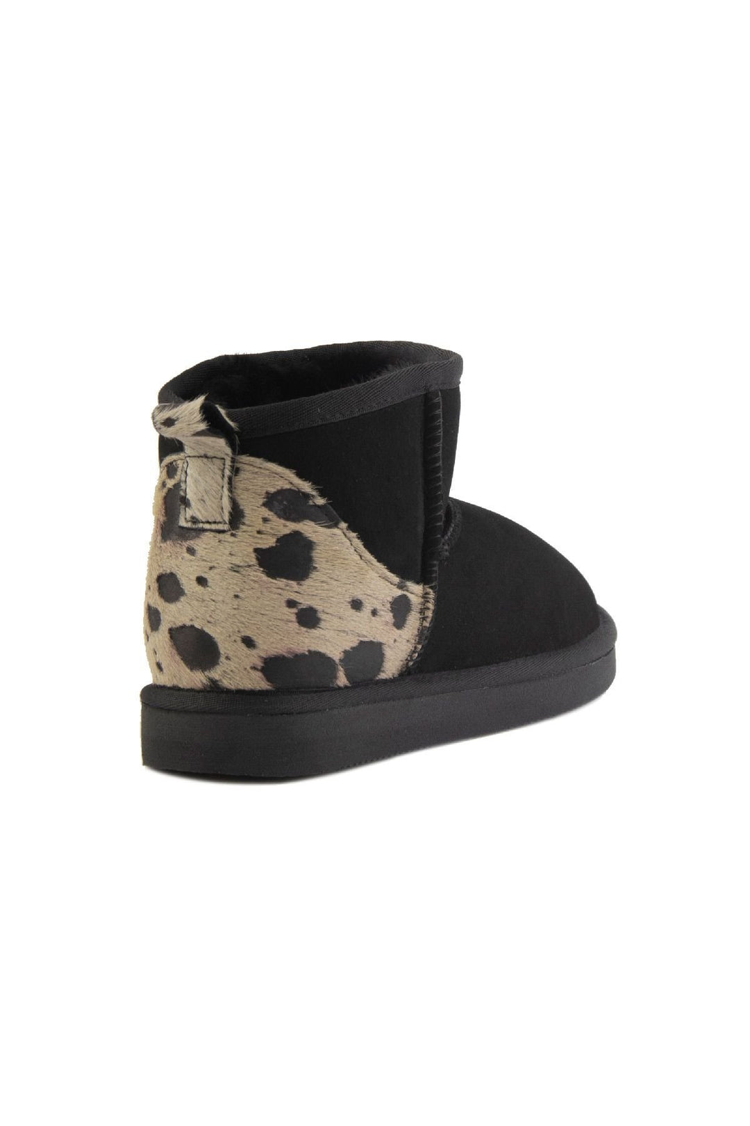 Pegia Heel Detailed Sheepskin Mini Boots 191143  - Beige