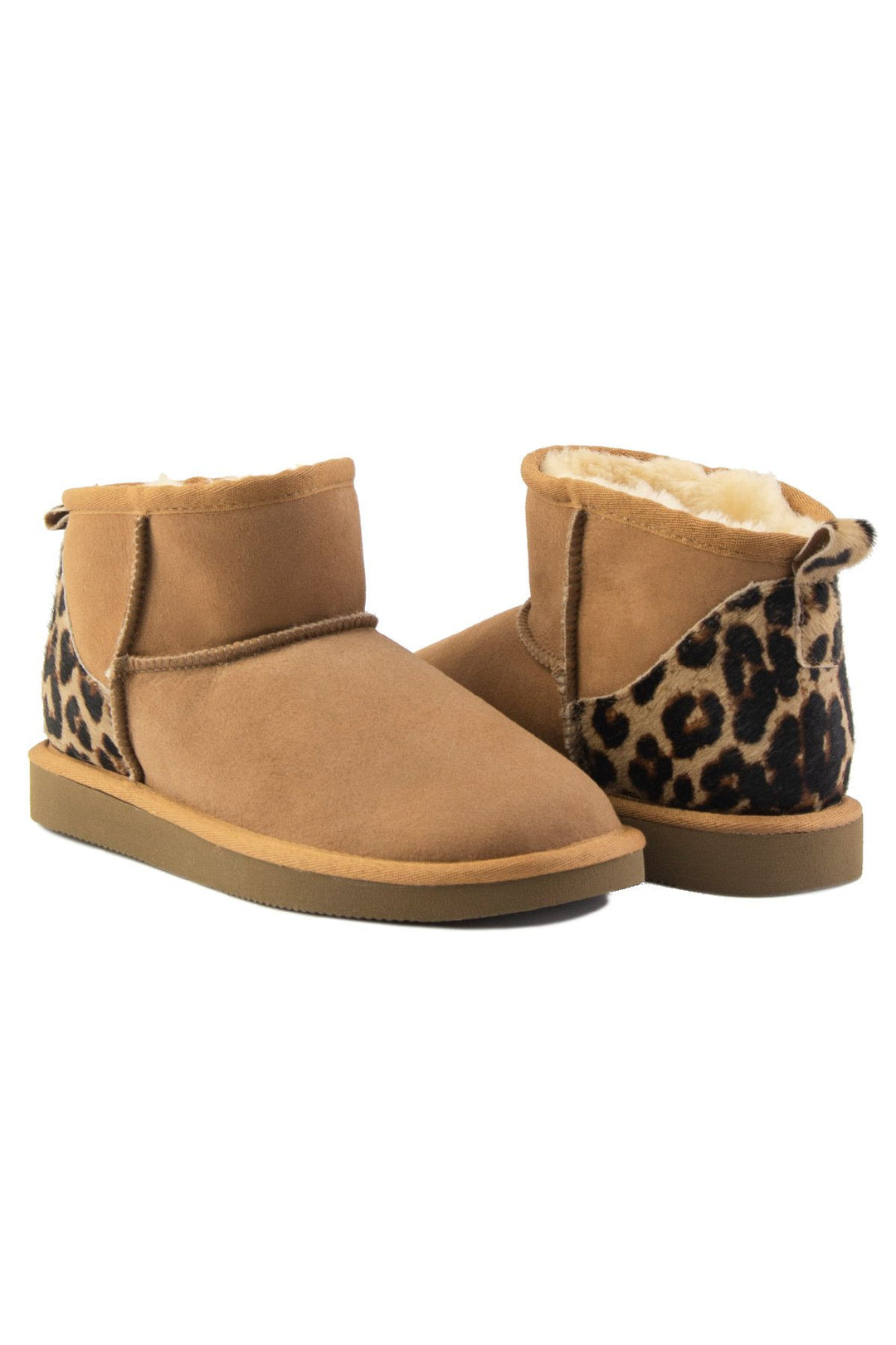 Pegia Sheepskin Mini Boots 191146  - Chestnut