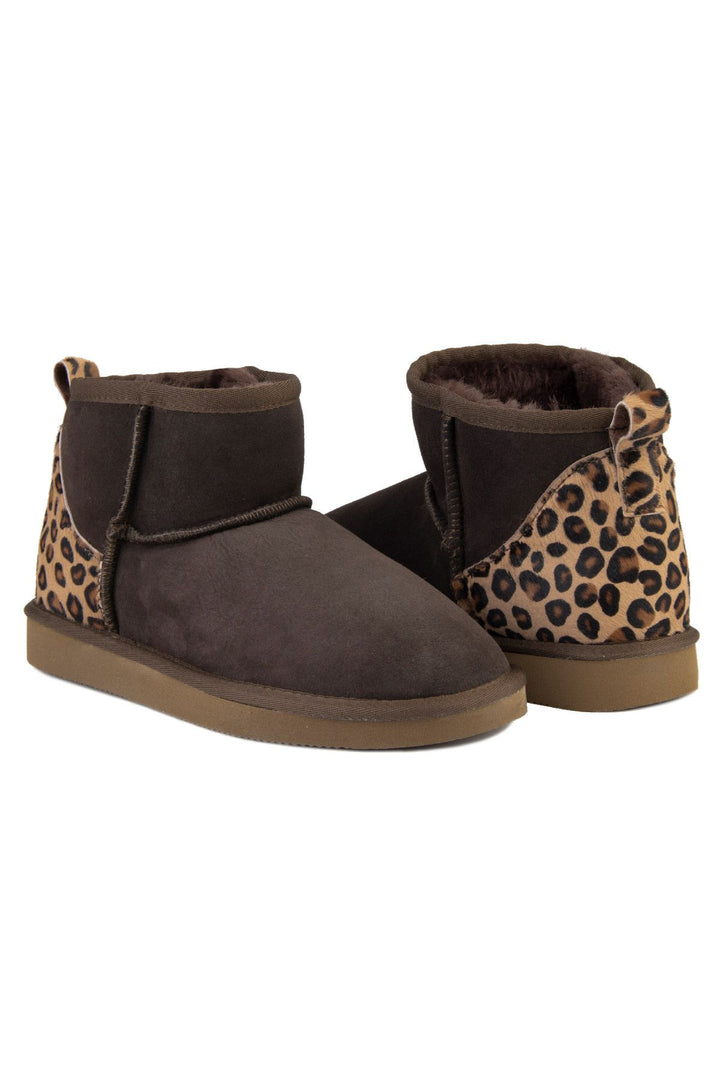 Pegia Sheepskin Mini Boots 191146  - Choco