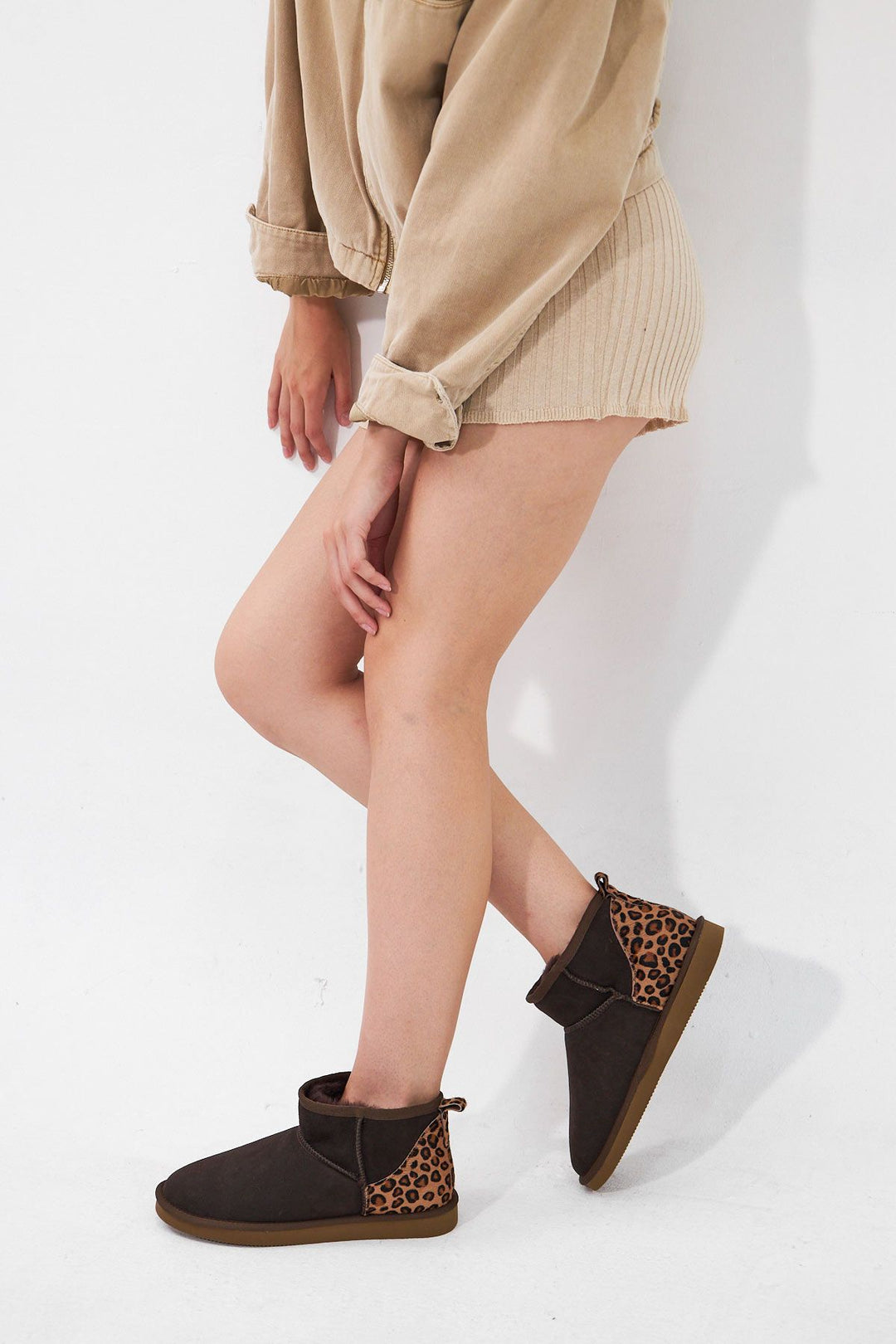 Pegia Sheepskin Mini Boots 191146  - Choco