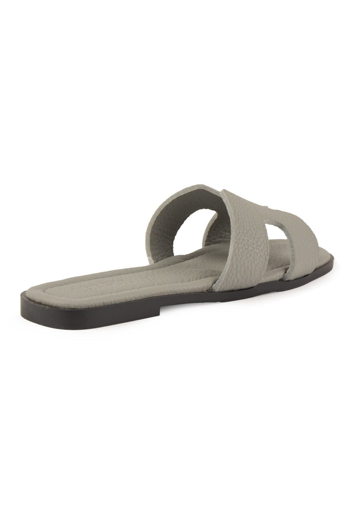 Pegia Vibe Women Leather Slippers 215540  - Grey
