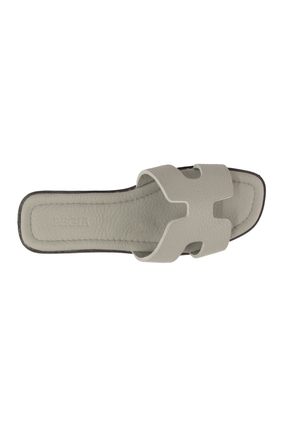 Pegia Vibe Women Leather Slippers 215540  - Grey