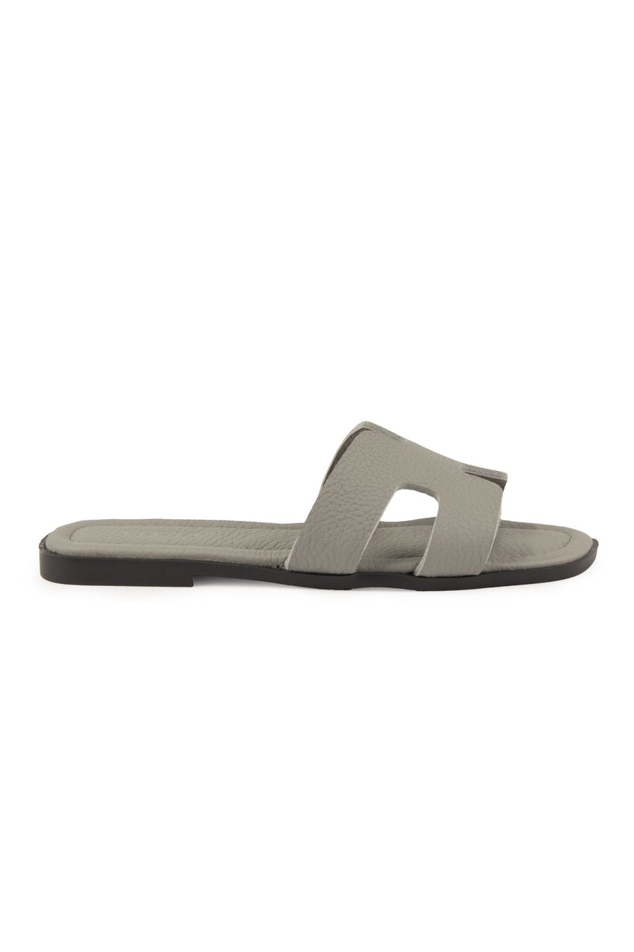 Pegia Vibe Women Leather Slippers 215540  - Grey