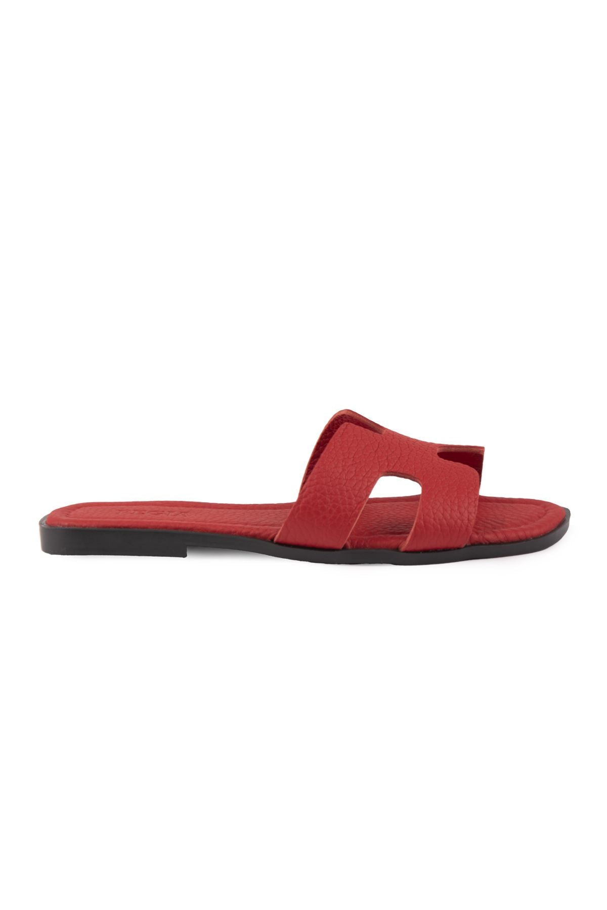 Pegia Vibe Women Leather Slippers 215540  - Red