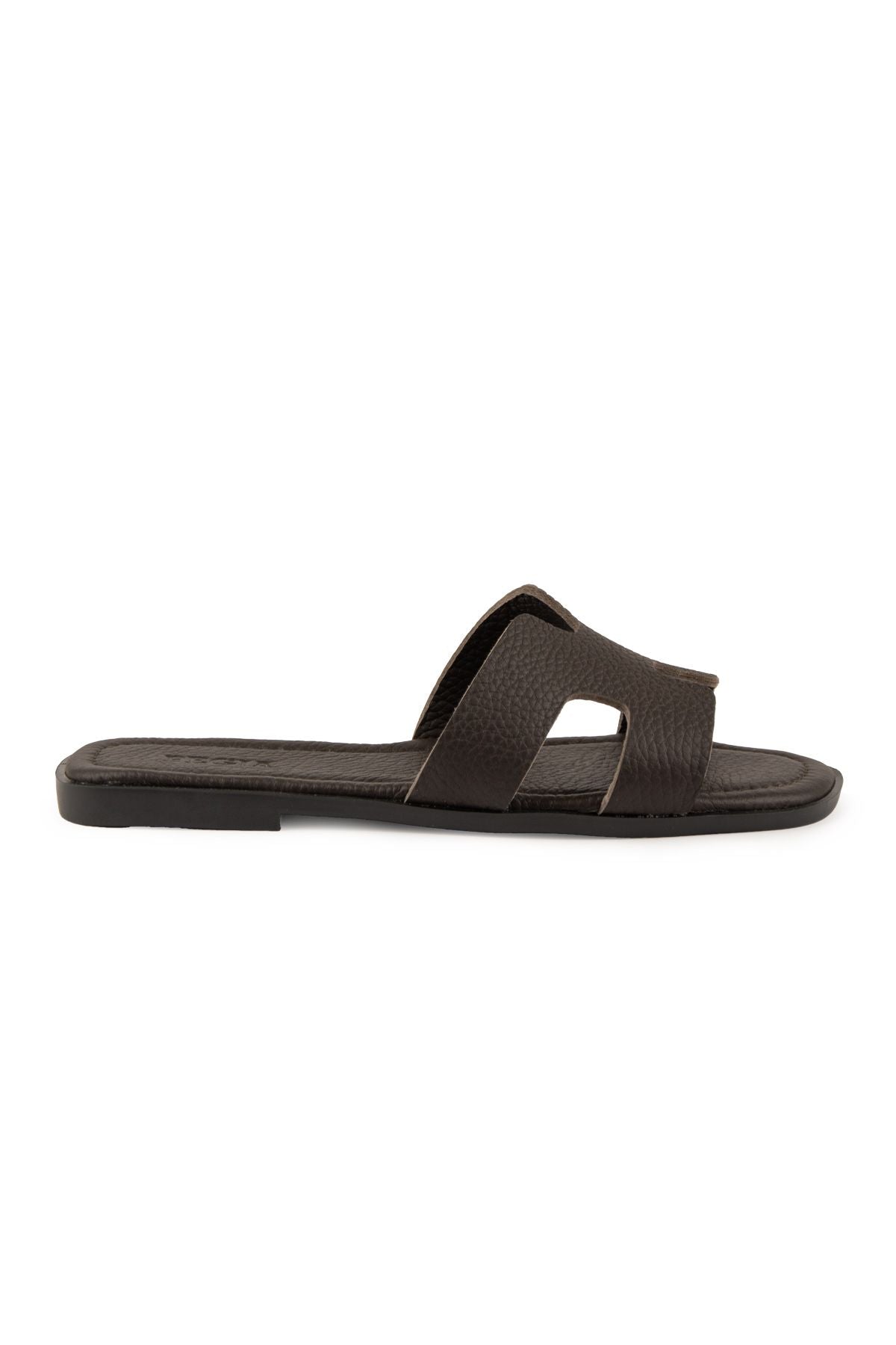 Pegia Vibe Women Leather Slippers 215540  - Choco