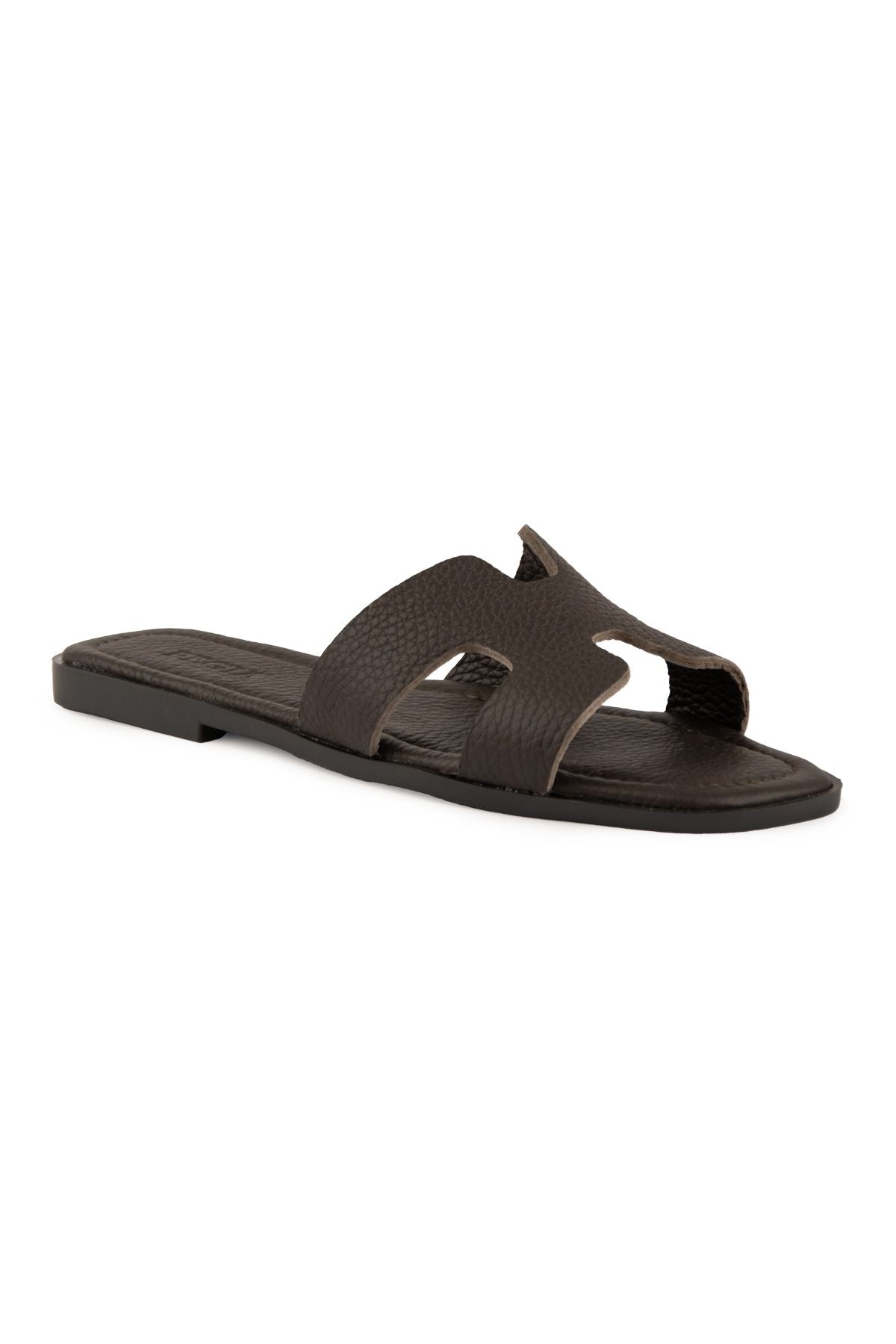 Pegia Vibe Women Leather Slippers 215540  - Choco