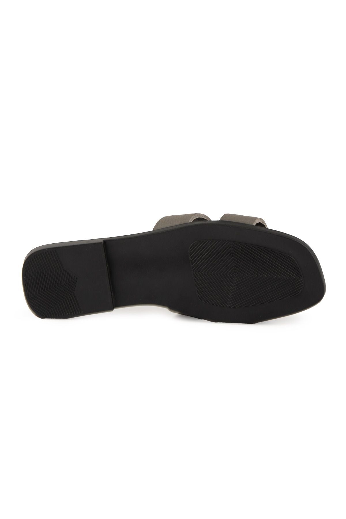 Pegia Vibe Women Leather Slippers 215540  - Charcoal