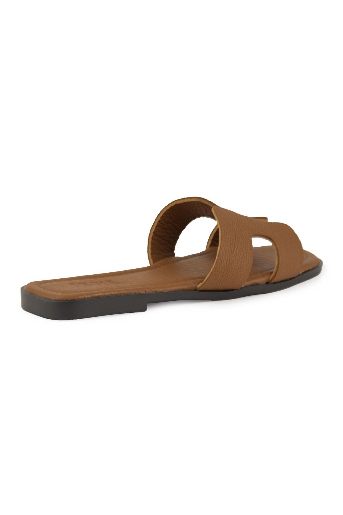 Pegia Vibe Women Leather Slippers 215540  - Chestnut