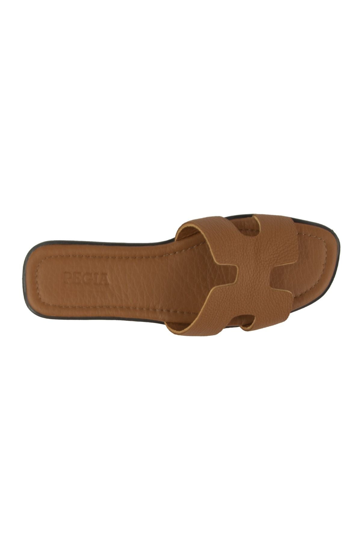 Pegia Vibe Women Leather Slippers 215540  - Chestnut