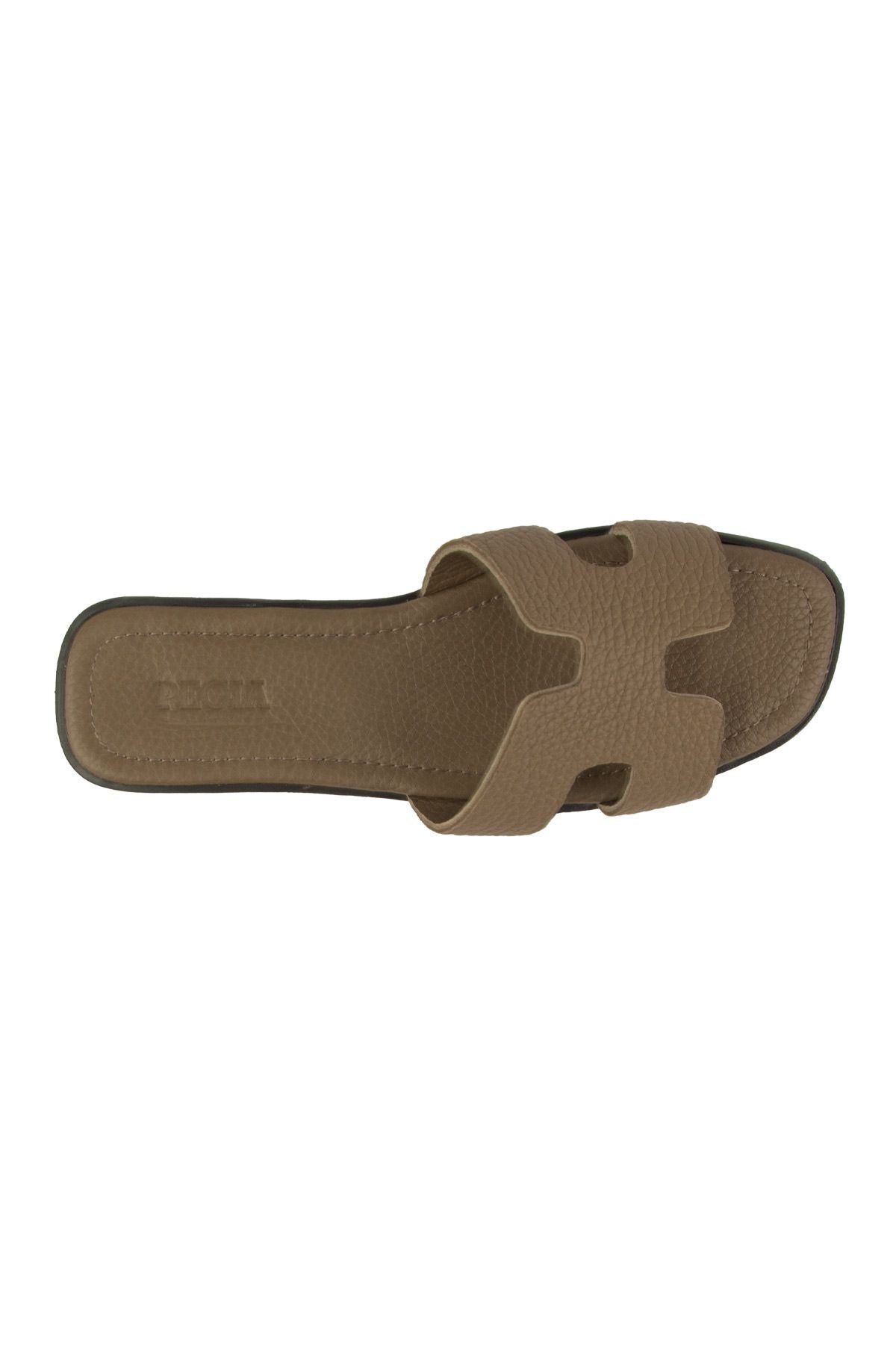 Pegia Vibe Women Leather Slippers 215540  - Stone