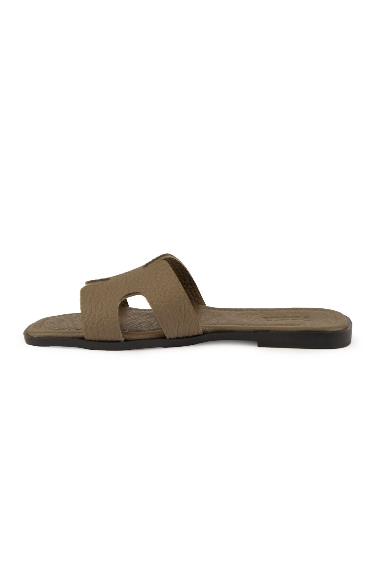 Pegia Vibe Women Leather Slippers 215540  - Stone
