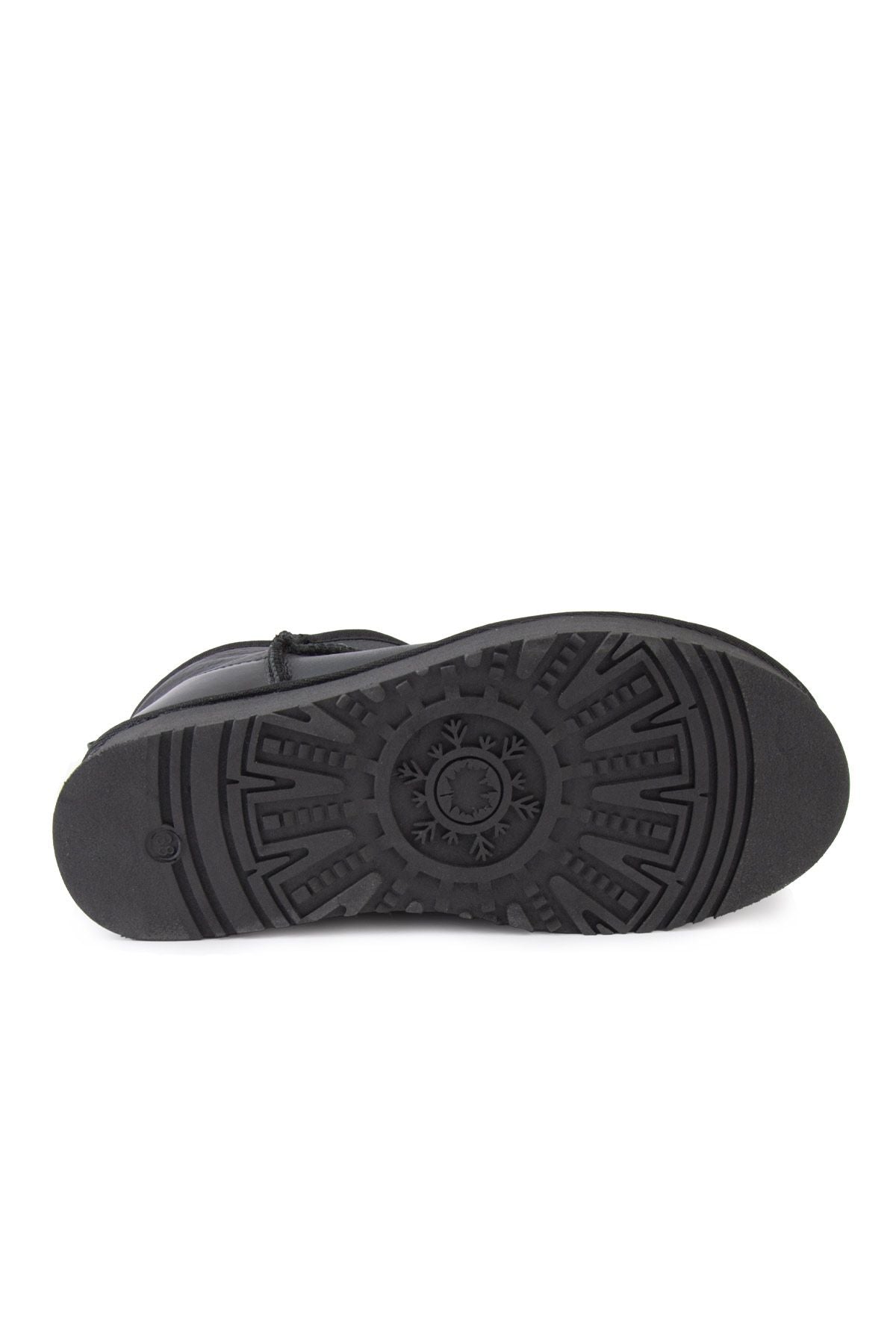 Pegia High Sole Sheepskin Boots 191303  - Black