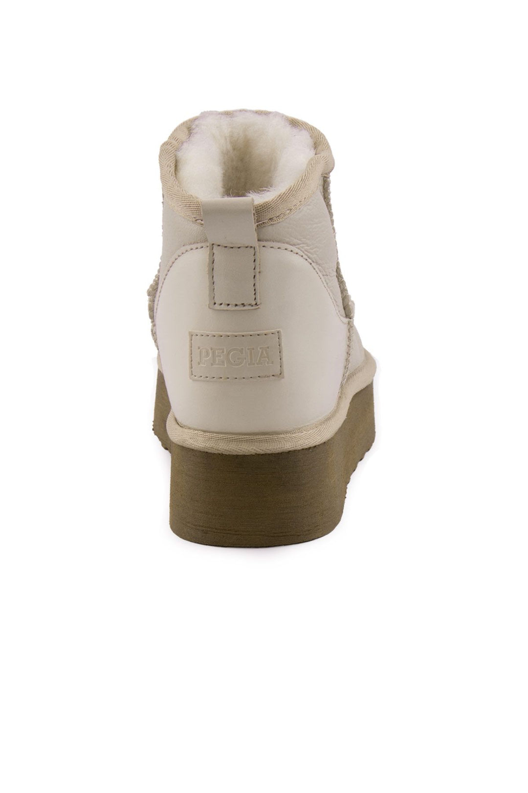Pegia High Sole Sheepskin Boots 191303  - Beige