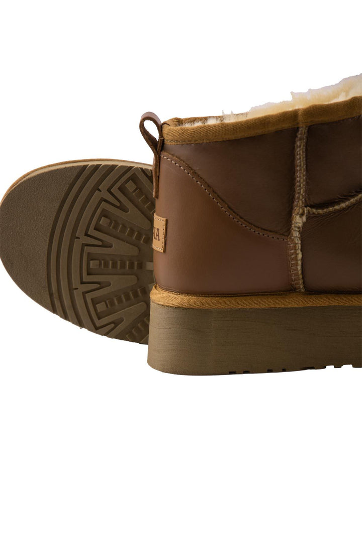 Pegia High Sole Sheepskin Boots 191303  - Chestnut