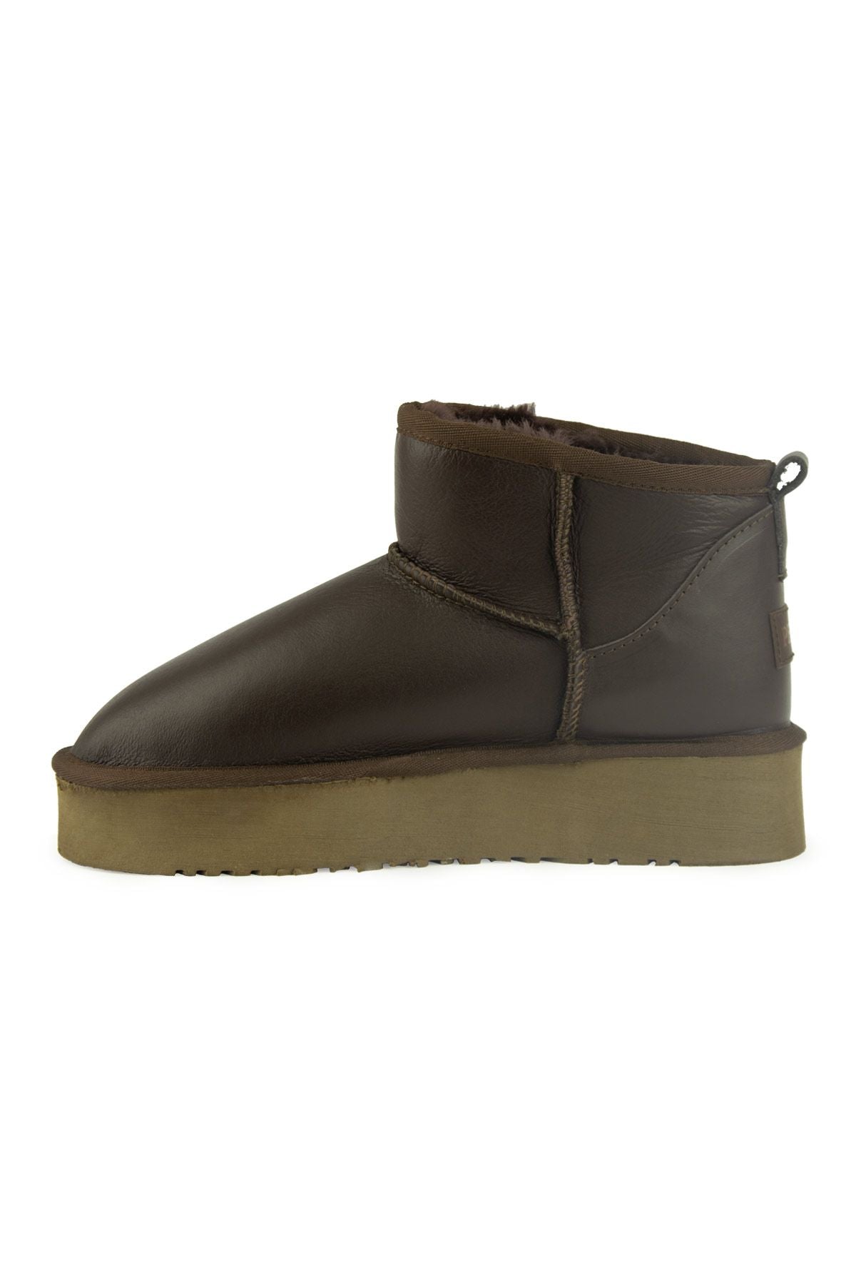 Pegia High Sole Sheepskin Boots 191303  - Choco