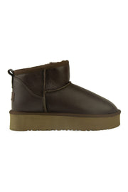 Pegia High Sole Sheepskin Boots 191303  - Choco