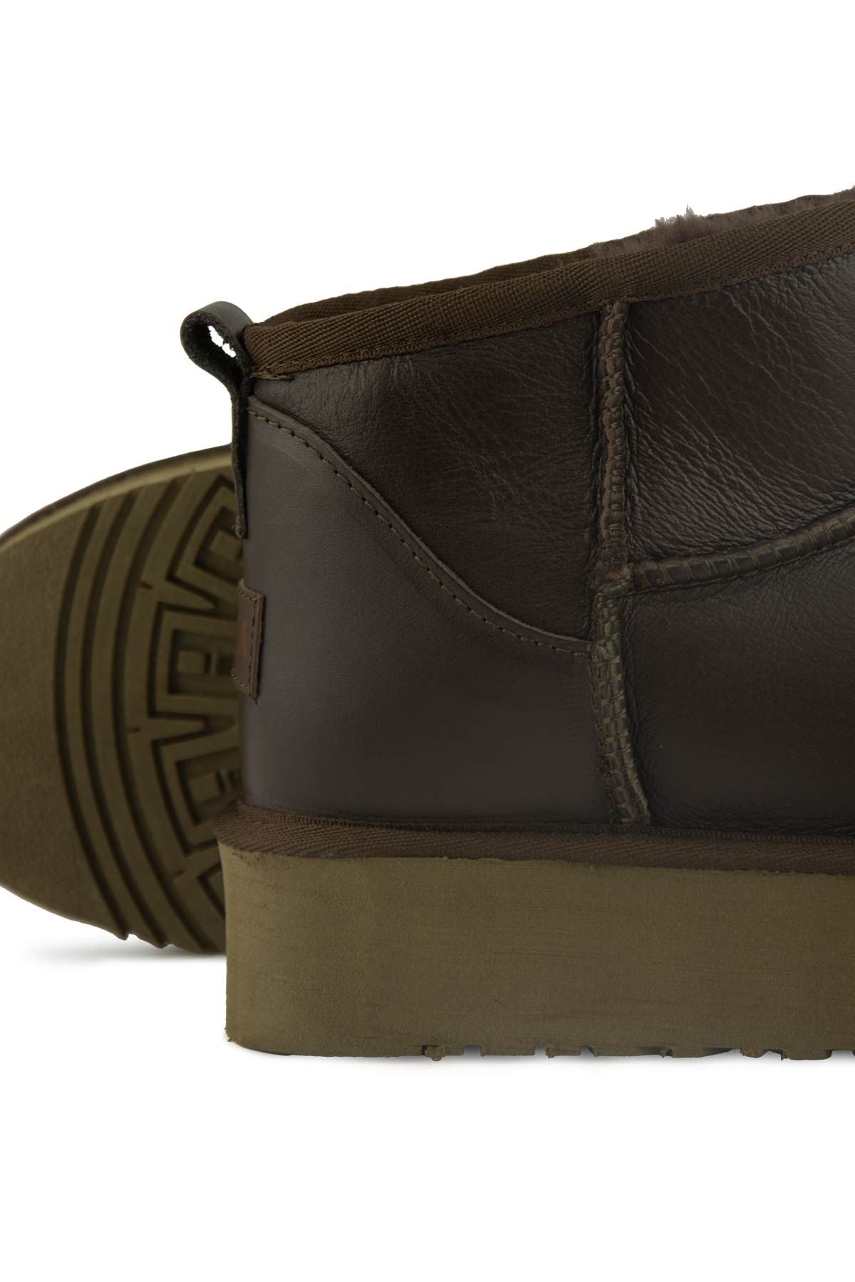 Pegia High Sole Sheepskin Boots 191303  - Choco