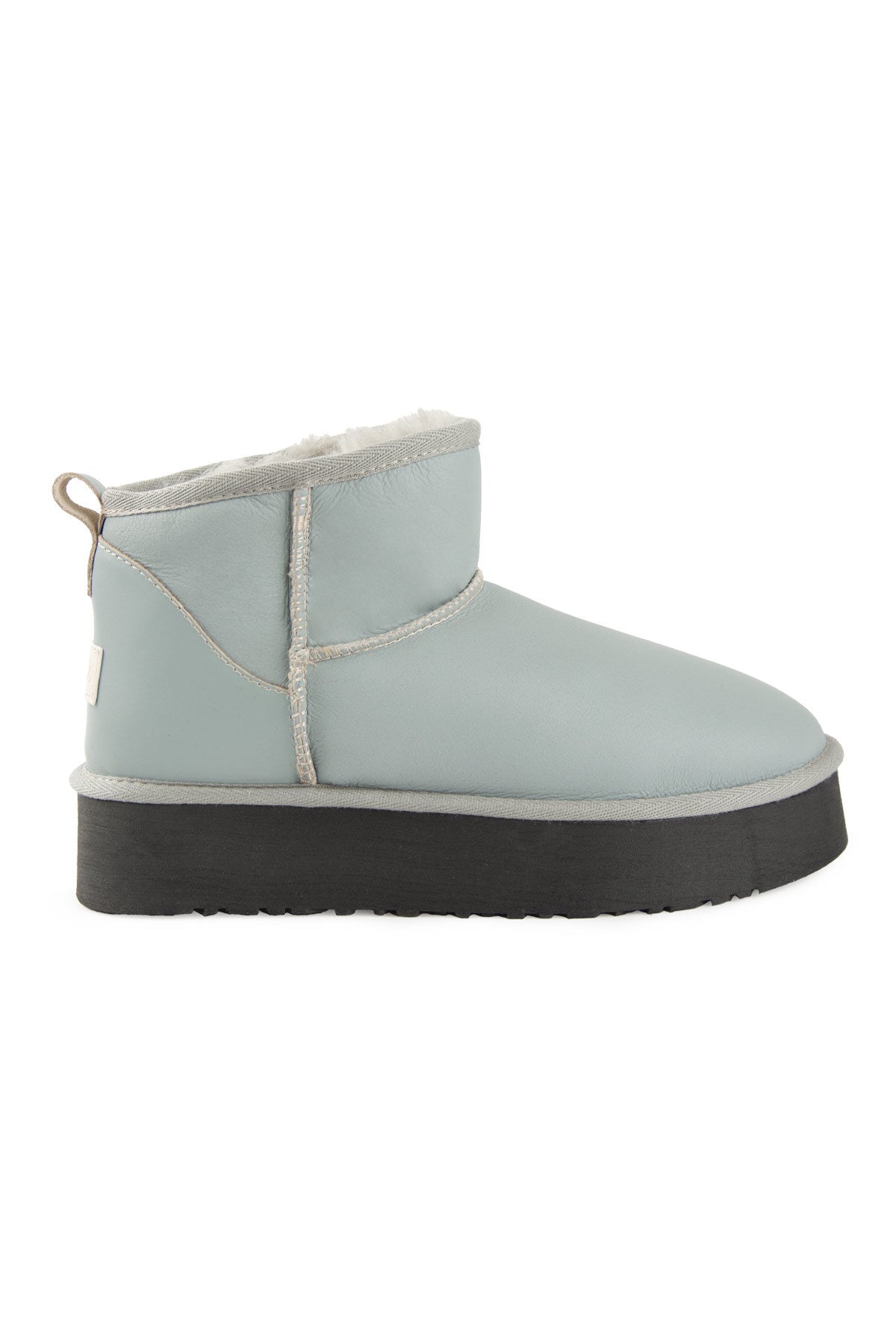 Pegia High Sole Sheepskin Boots 191303  - Grey
