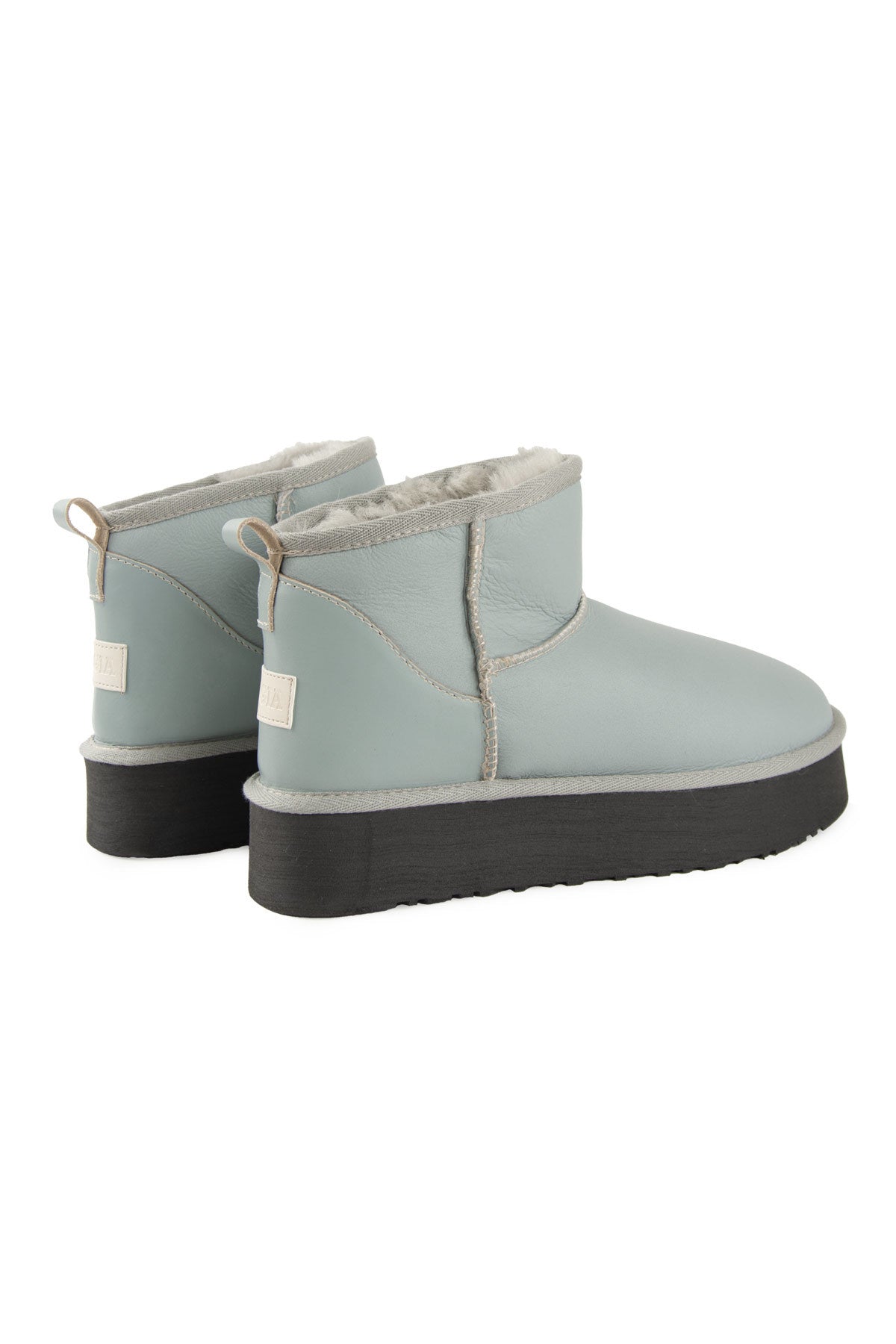 Pegia High Sole Sheepskin Boots 191303  - Grey