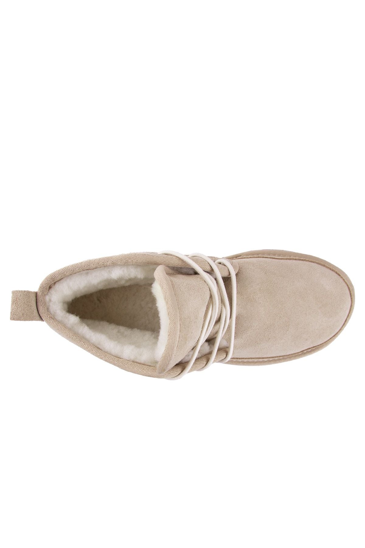 Pegia Women's High-Sole Shearling Boots 191310  - Beige
