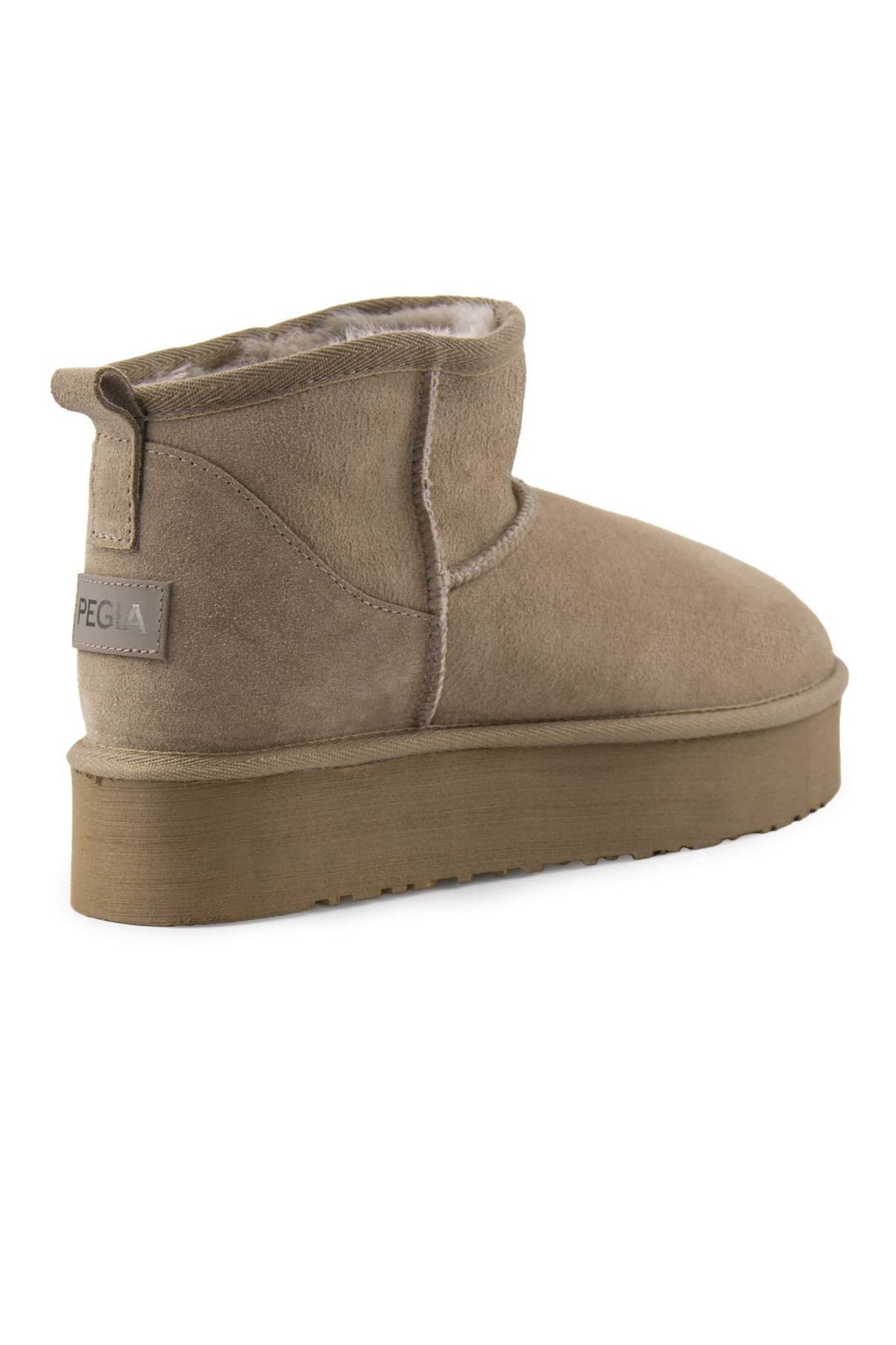 Pegia High Sole Shearling Women's Boots 191300  - Stone