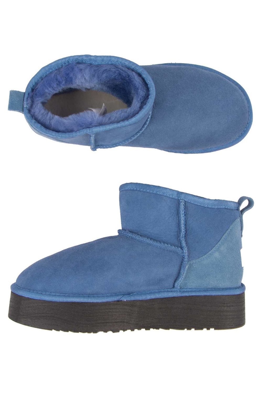 Pegia High Sole Shearling Women's Boots 191300  - Indigo