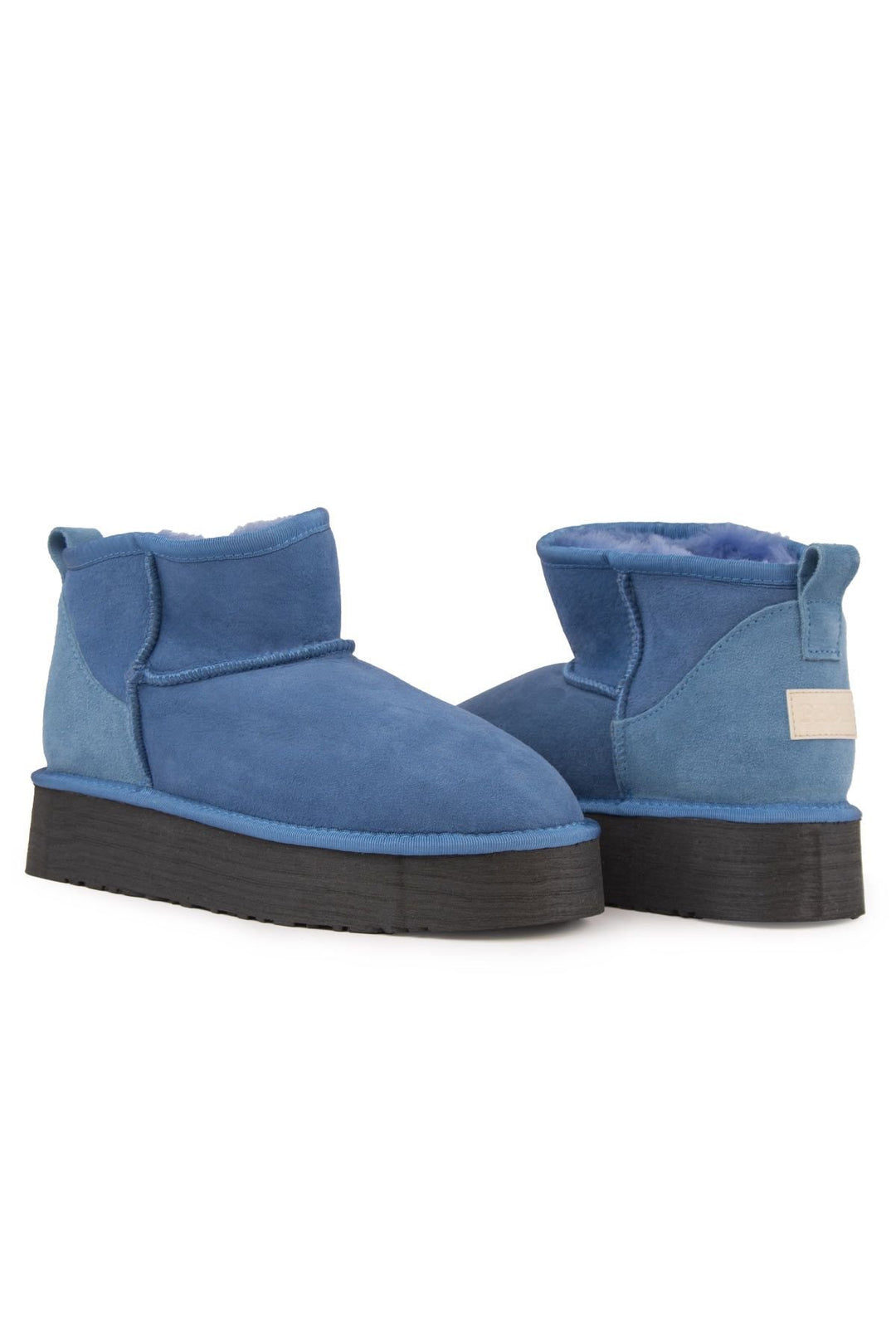 Pegia High Sole Shearling Women's Boots 191300  - Indigo