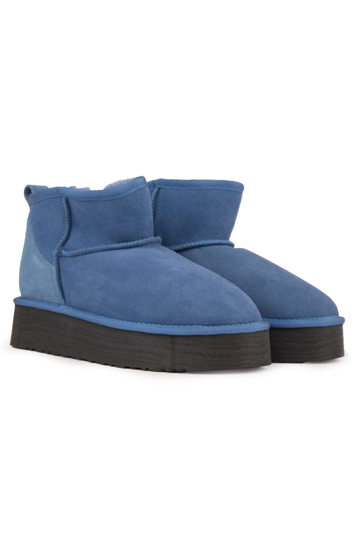 Pegia High Sole Shearling Women's Boots 191300  - Indigo